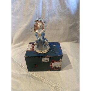 Vintage Heather goldmine Christmas ornament Joy 2001 blue sky corp